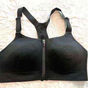 PINK Victoria's Secret Black Sports Bra with Front Closure